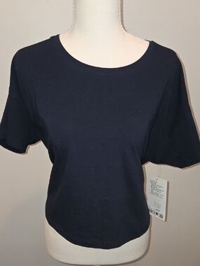 Women’s Lululemon Cates Tee Navy Short Sleeve Crewneck Top Nwt